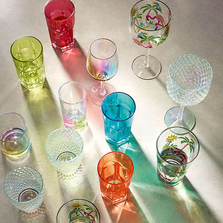 Selection of plastic drinkware