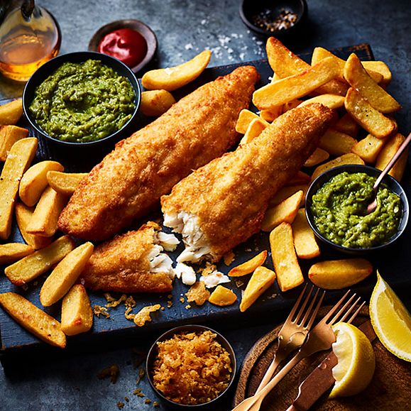 Gastropub fish and chips