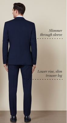 Man wearing slim suit