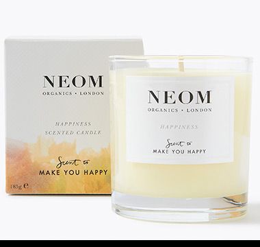 Neom Scent to Make You Happy candle and box
