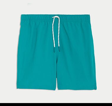 Aqua quick-dry swim shorts. Shop now.