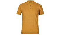 Yellow short-sleeved knitted polo shirt
