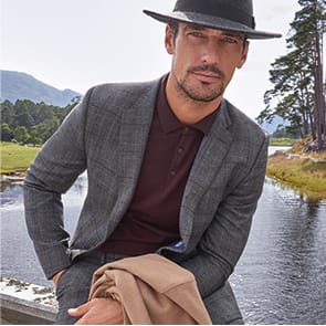 Man wearing wool suit