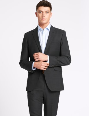 Charcoal Tailored Fit Wool Suit