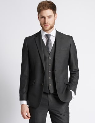 Big & Tall Charcoal Tailored Fit Suit