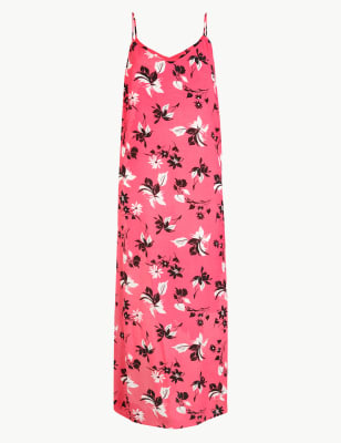 Floral Print Slip Midi Dress