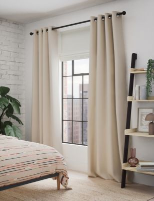 

M&S Collection Pure Cotton Eyelet Curtains - Stone, Stone