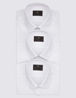 3 Pack Easy to Iron Slim Fit Shirts