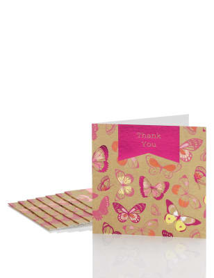 8 thank you butterfly multipack cards ms