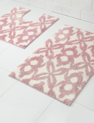 Quick Dry Lily Bath & Pedestal Mats