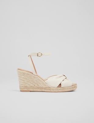 Leather Ankle Strap Wedge Espadrilles Lk Bennett M S