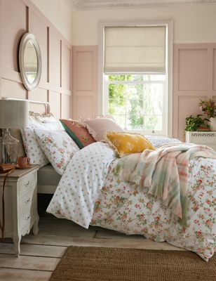 

Laura Ashley Pure Washed Cotton Mountney Garden Bedding Set - Antique Pink, Antique Pink