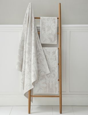 

Laura Ashley Cotton Rich Josette Towel - Grey, Grey