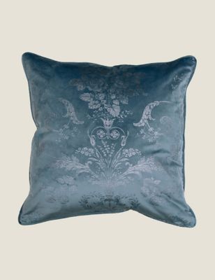 

Laura Ashley Josette Metallic Cushion - Blue, Blue