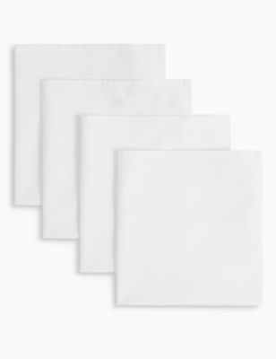 

M&S Collection Set of 4 Cotton Napkins - White Mix, White Mix