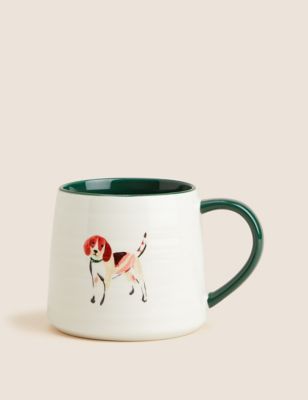 

M&S Collection Beagle Dog Mug - Dark Green, Dark Green