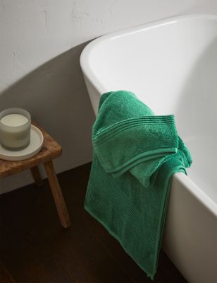 

M&S Collection Egyptian Cotton Luxury Towel - Bottle Green, Bottle Green
