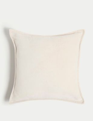 

M&S Collection Pure Cotton Velvet Cushion - Neutral, Neutral