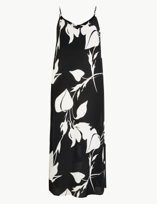 Printed Slip Midi Dress