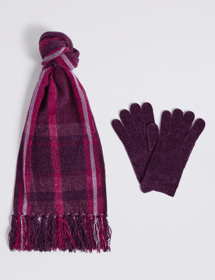 marks and spencer womens scarves and gloves