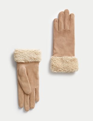 

Womens M&S Collection Faux Sheepskin Cuffed Gloves - Natural, Natural