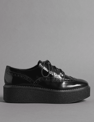 autograph leather lace up trainers
