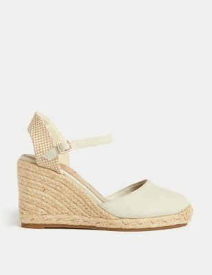

Womens M&S Collection Ankle Strap Wedge Espadrilles - Sand, Sand
