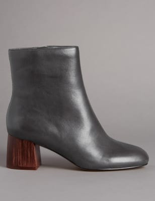 m&s ladies block heel boots