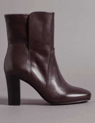 m&s ladies block heel boots