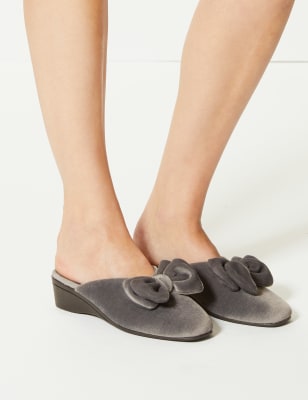 m&s ladies slippers wide fit