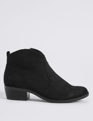 m&s ladies block heel boots