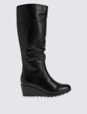 marks and spencer ruched boots