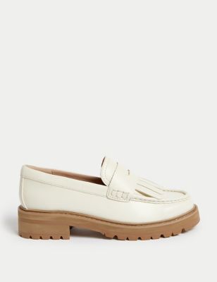 

Womens M&S Collection Chunky Flatform Loafers - Ivory Mix, Ivory Mix