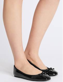 m&s bow ballerina pumps