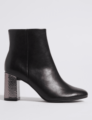 m&s ladies block heel boots