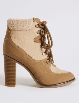 m&s ladies block heel boots