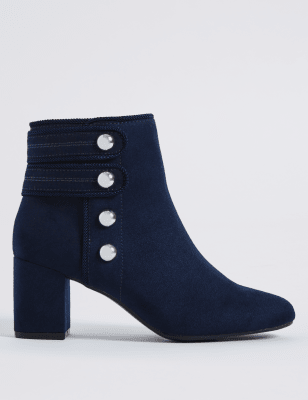 m&s ladies block heel boots