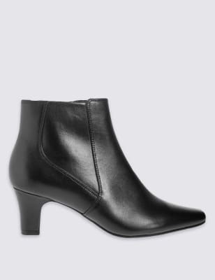 m&s ladies block heel boots