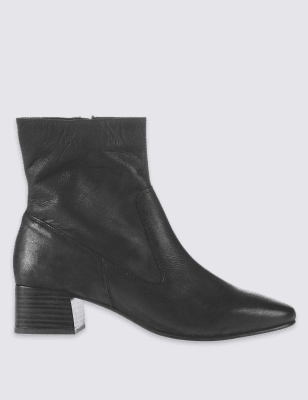 m&s ladies block heel boots