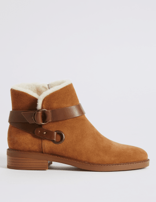m&s ladies block heel boots