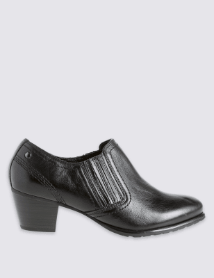 m&s ladies block heel boots