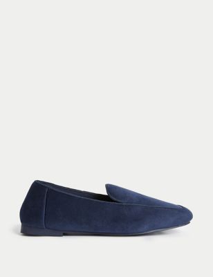

Womens M&S Collection Velvet Moccasin Slippers - Midnight Navy, Midnight Navy