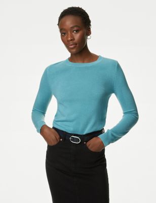

Womens M&S Collection Supersoft Crew Neck Jumper - Pale Turquoise, Pale Turquoise