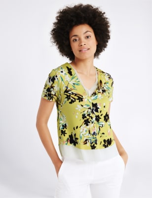 m&s floral shirt