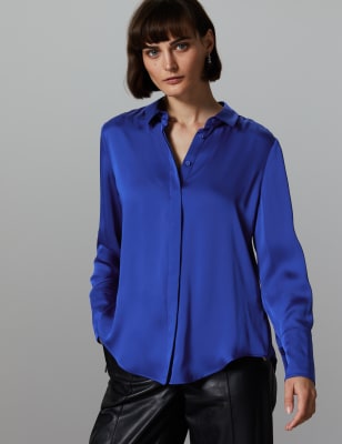 m&s blouses short sleeve