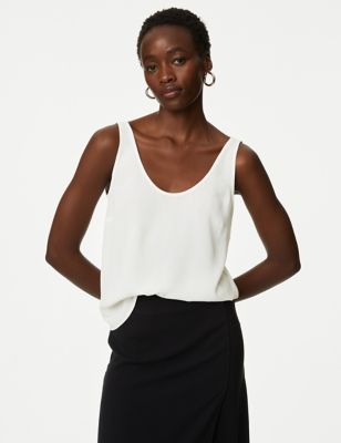 

Womens M&S Collection Textured Cami Top - Soft White, Soft White