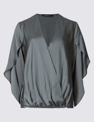 wrap v neck