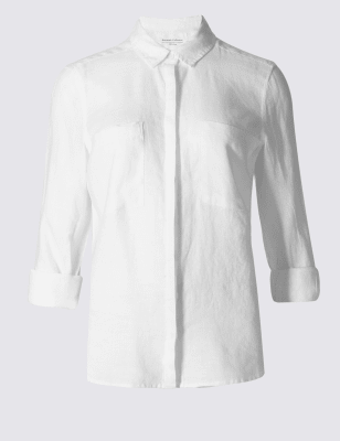 m&s pure linen shirt