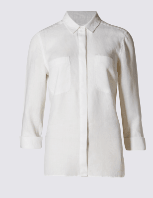 m&s pure linen shirt