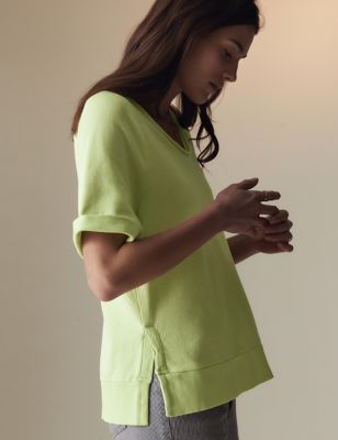 

Womens Per Una Pure Cotton Sweatshirt - Pale Green, Pale Green